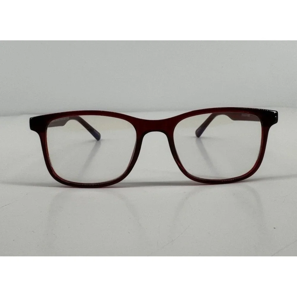 Prive Revaux Dynamic Duo Clear Lens Glasses +0.00 Non Prescription Red Frames